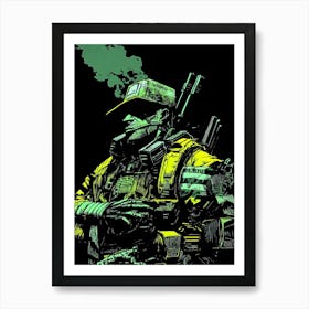 Soldier With A Gun 2 Art Print