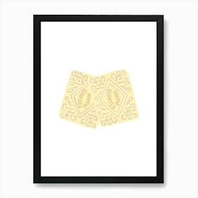 Custard Creams Tickets, Fun Circus Animal, Cake, Biscuit, Sweet Treat Print, Portrait Art Print