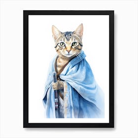 Egyptian Mau Cat As A Jedi 2 Art Print