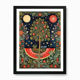 William Morris Watermelon Tree Art Print