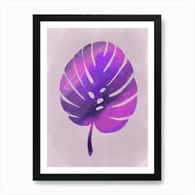 Purple Leaf Art Print