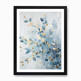 Blue And Gold Canvas Print Art Print