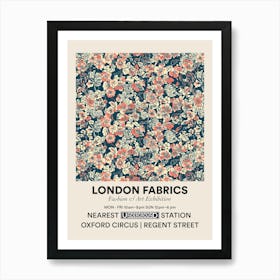 Poster Floral Morning London Fabrics Floral Pattern 5 Art Print