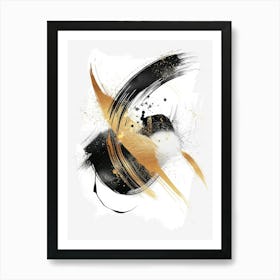 Abstract Black And Gold Canvas Print 20 Art Print