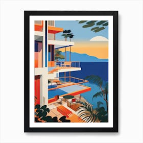 Acapulco, Mexico, Graphic Illustration 3 Art Print