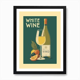 White Wine Art Print