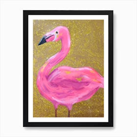 Pink Flamingo Art Print