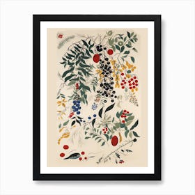 Pepino Fruit Drawing 3 Art Print