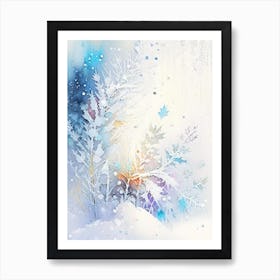 Nature, Snowflakes, Storybook Watercolours 3 Art Print