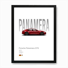 Panamera Gts Porsche Art Print