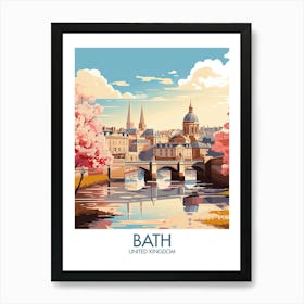 Bath Travel Print United Kingdom Gift Art Print