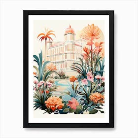 Giardini Botanici Villa Taranto Italy Modern Illustration 3 Art Print