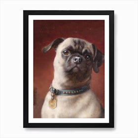 Mops The Pug, Carl Reichert Art Print