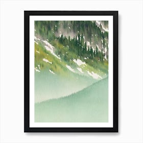 Triglav National Park Slovenia Water Colour Poster Art Print