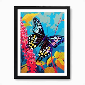 Pop Art Pipevine Swallowtail Butterfly 2 Art Print