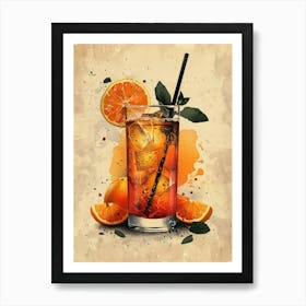 Iced Tea With Oranges 1 Art Print