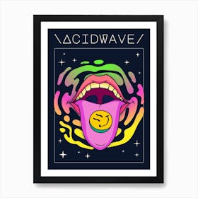 Acid Wave Mouth Wall Art Art Print