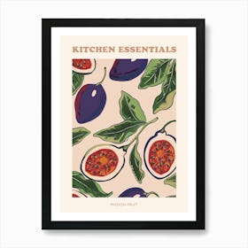 Passion Fruit Pattern Illustration Poster 1 Art Print