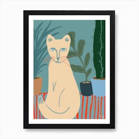 Plant Cat Art Print