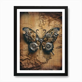 Steampunk Butterfly 1 Art Print