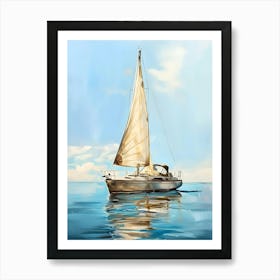 Sailboat On The Sea 1 Art Print