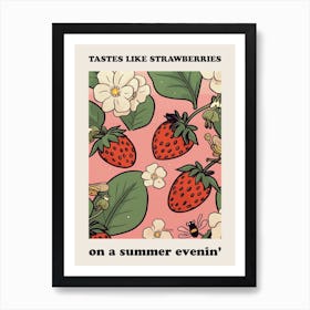 Harry Styles Watermelon Sugar Strawberry Poster Art Print