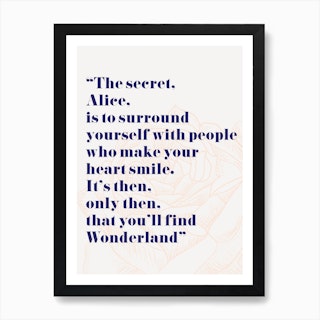 Wonderland Alice Quote Art Print