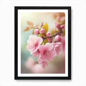 Cherry Blossoms Wallpaper Art Print