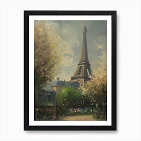 Eiffel Tower Paris France Pissarro Style 17 Art Print