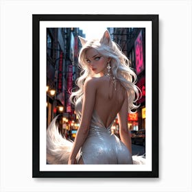 Wolf Girl 1 Art Print