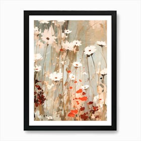 Wildflowers Abstract, Floral Art 2 Art Print
