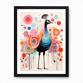 Bird Painting Collage Emu 3 Art Print