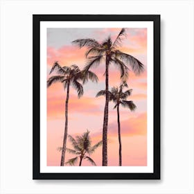 Sunset Palm Trees Póster