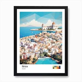 Ibiza, Spain, Geometric Illustration 4 Poster Art Print