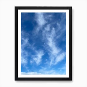 Blue Sky With Clouds 1 Art Print