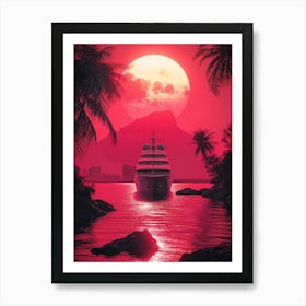 Sunset At Sea Art Print