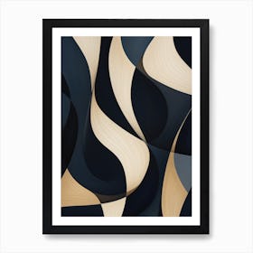 Abstract Wavy Pattern Poster