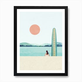 Waiting For The Wave Art Print