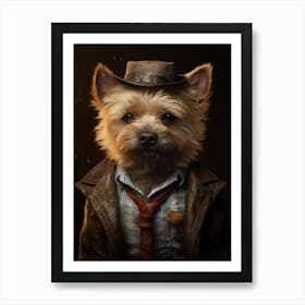 Gangster Dog Cairn Terrier Art Print