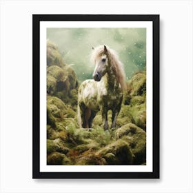 Cosmic horse portrait 2 Art Print