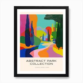 Abstract Park Collection Poster Chapultepec Park Mexico City 4 Art Print