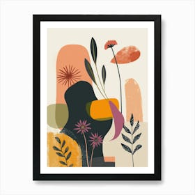 Abstract Floral Print Art Print