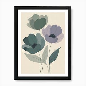 Three Flowers 9 Art Print