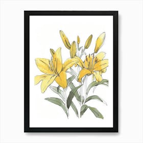 Yellow Lily 6 Affiche