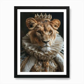 Royal Rococo Lioness Affiche