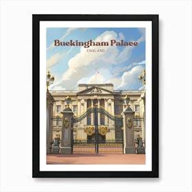 Buckingham Palace England Royal Modern Travel Art Art Print