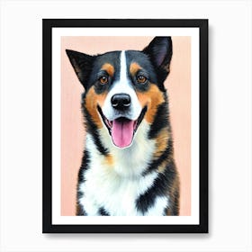 Australian Cattle Dog 4 Watercolour Dog Art Print