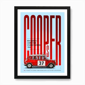 Mini Cooper S Tribute Fy Art Print