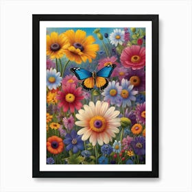 Butterfly In The Garden Art Print