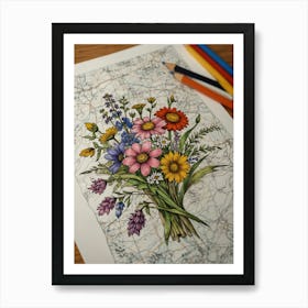 Bouquet Of Flowers 2 Art Print